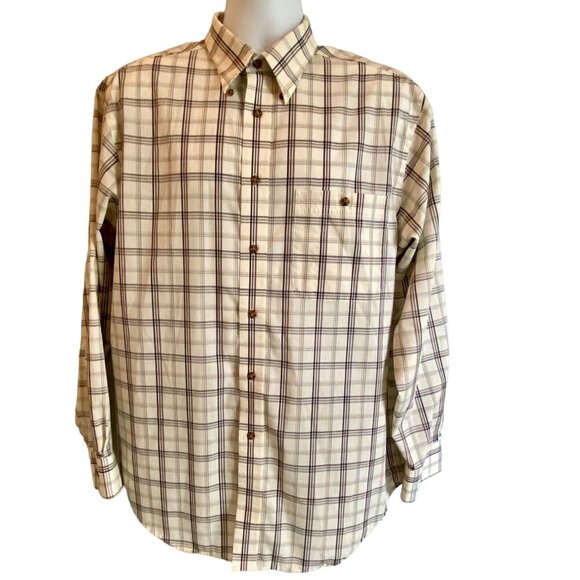 Roundtree & Yorke Wrinkle-Free Long Sleeve Button Down Shirt Men's Large - Picture 2 of 9